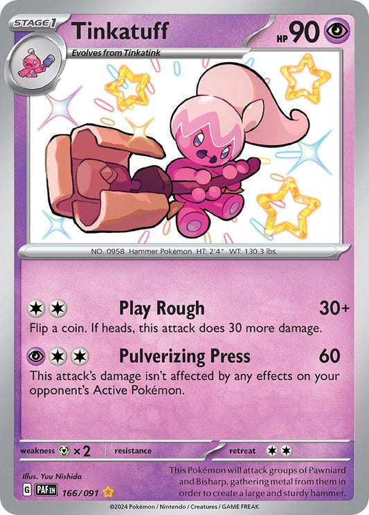 Tinkatuff - 166/091 - Shiny Rare (Inglés Foil NM)