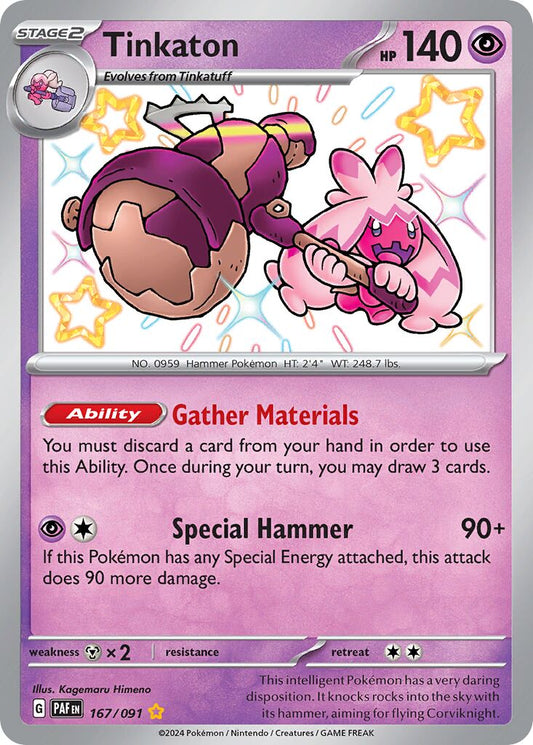 Tinkaton - 167/091 - Shiny Rare (Inglés Foil NM)