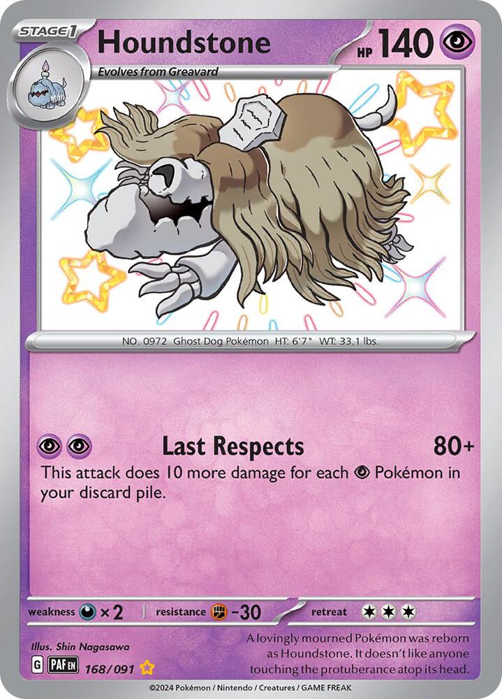 Houndstone - 168/091 - Shiny Rare (Inglés Foil NM)