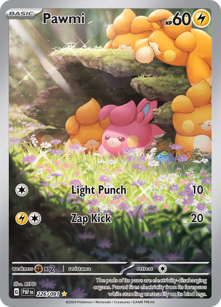 Pawmi - 226/091 - Illustration Rare (Inglés Foil NM)