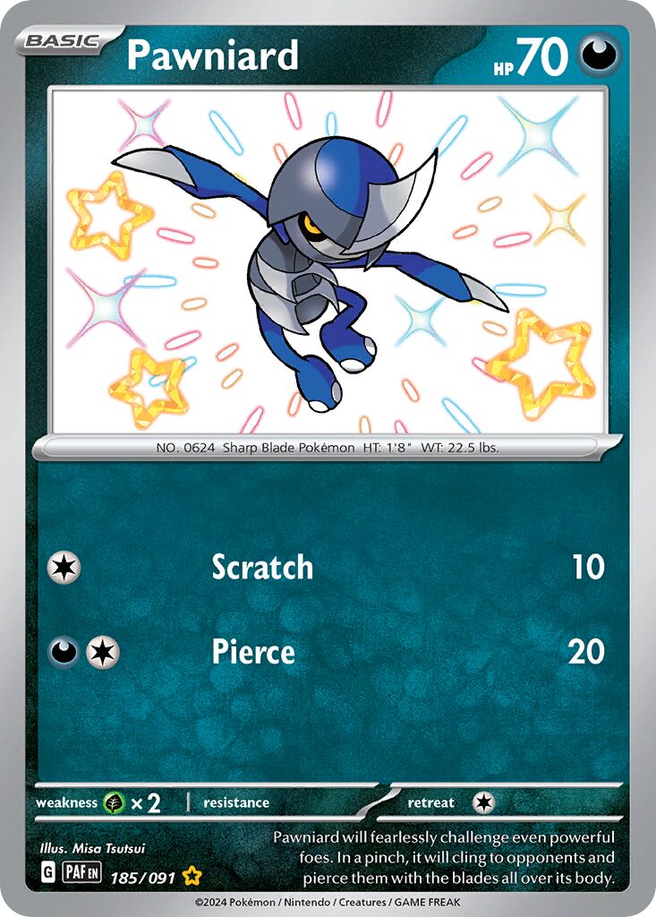 Pawniard - 185/091 - Shiny Rare (Español Foil NM)