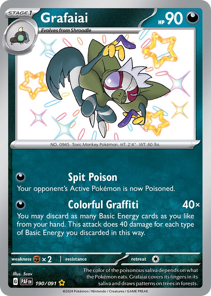 Grafaiai - 190/091 - Shiny Rare (Inglés Foil NM)