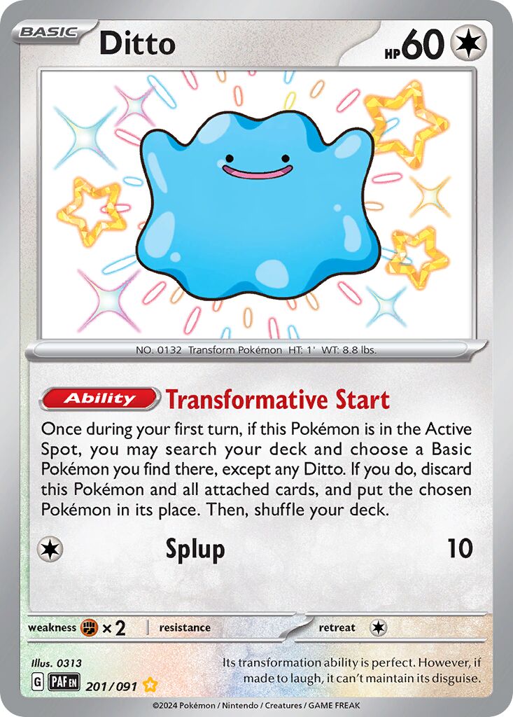 Ditto - 201/091 - Shiny Rare (Español Foil NM)