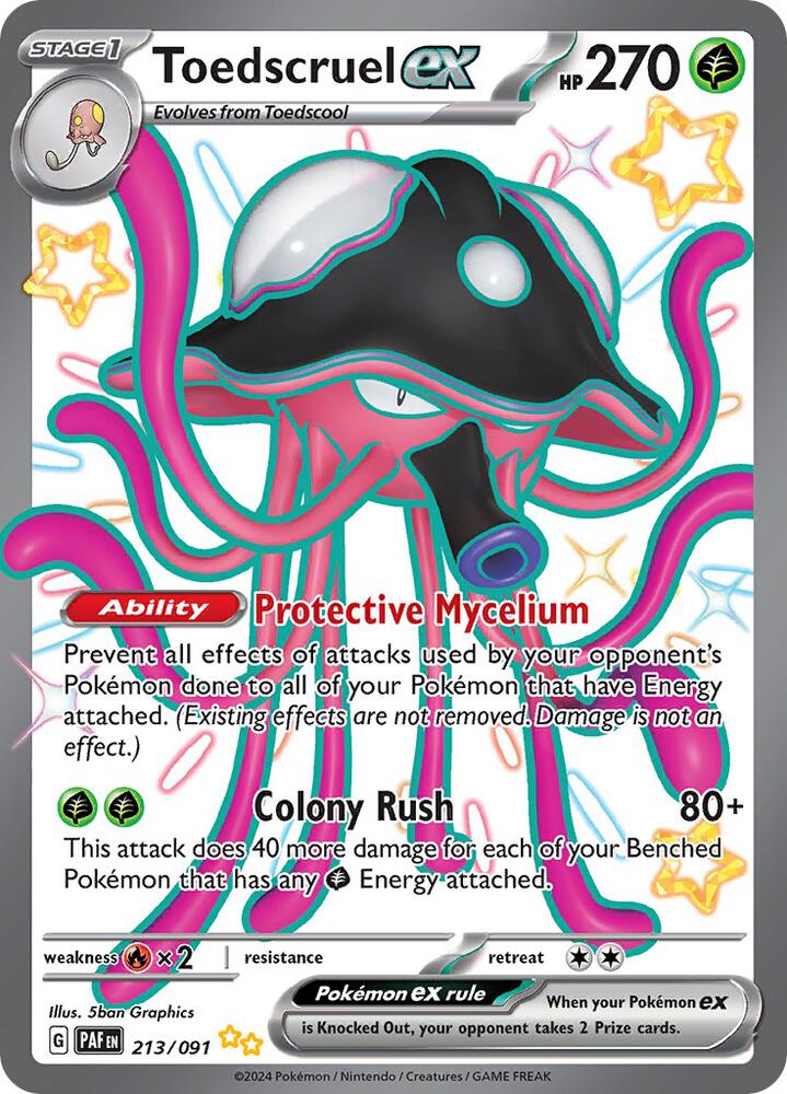 Toedscruel ex - 213/091 - Shiny Ultra Rare (Inglés Foil NM)