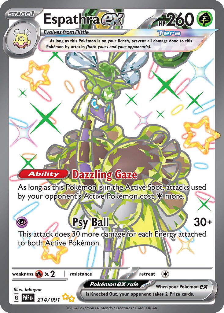 Espathra ex - 214/091 - Shiny Ultra Rare (Inglés Foil NM)