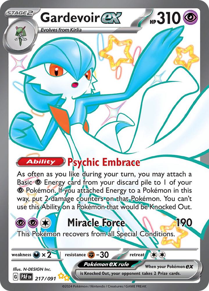 Gardevoir ex - 217/091 - Shiny Ultra Rare (Inglés Foil NM)