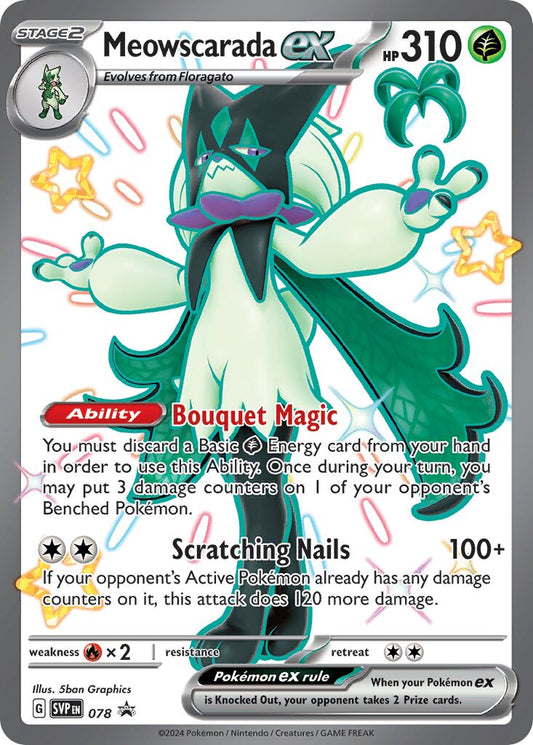 Meowscarada ex - 078 - Promo (Inglés Foil LP)
