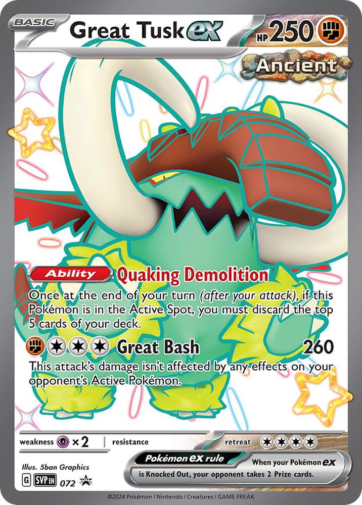 Great Tusk ex - 072 - Promo (Español Foil NM)