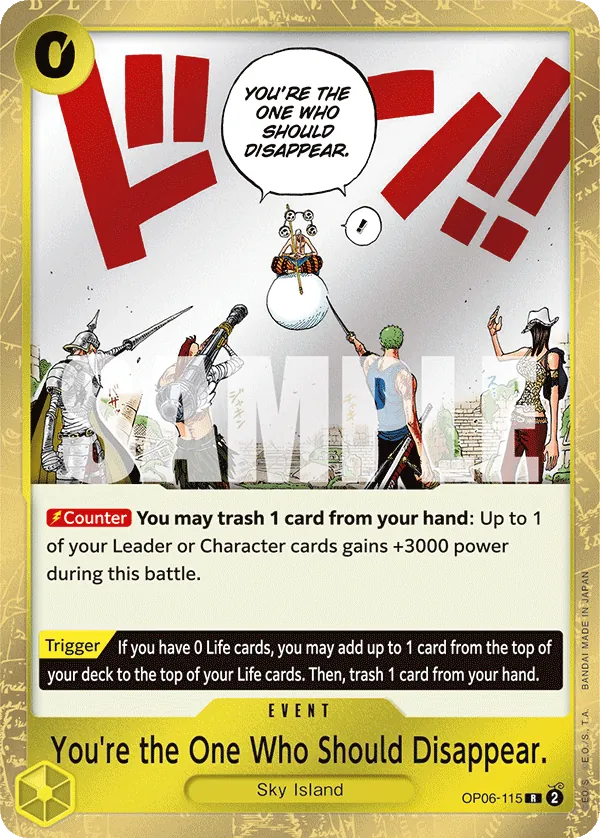 You're the One Who Should Disappear - OP06-115 - Rare Foil (Inglés Foil NM)