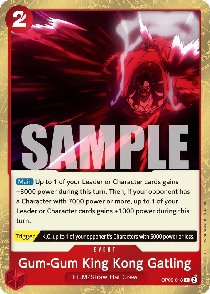 Gum-Gum King Kong Gatling - OP06-018 - Rare Foil (Inglés Foil NM)