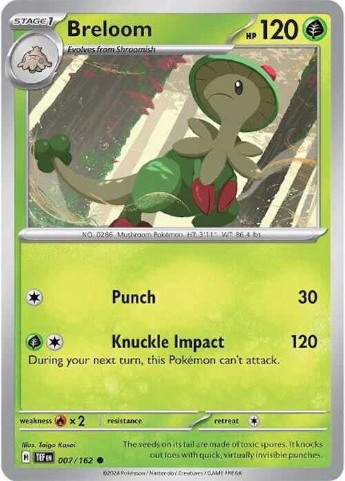 Breloom - 007/162 - Common (Español Reverse Holo NM)