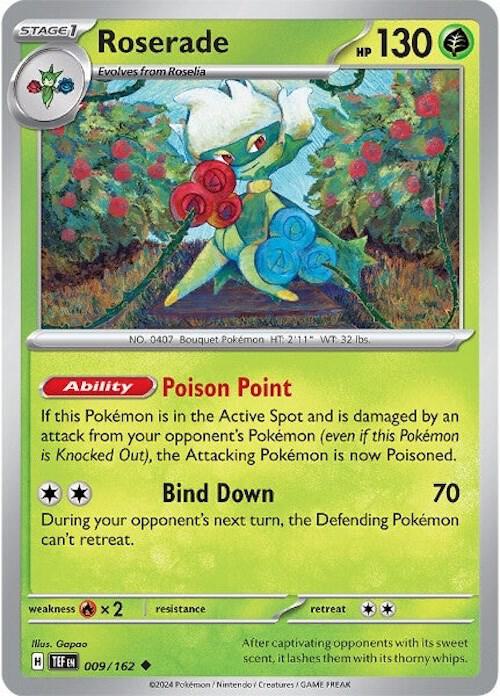 Roserade - 009/162 - Uncommon (Inglés NM)