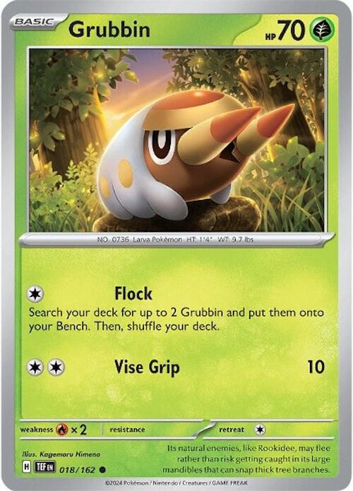 Grubbin - 018/162 - Common (Inglés Reverse Holo NM)