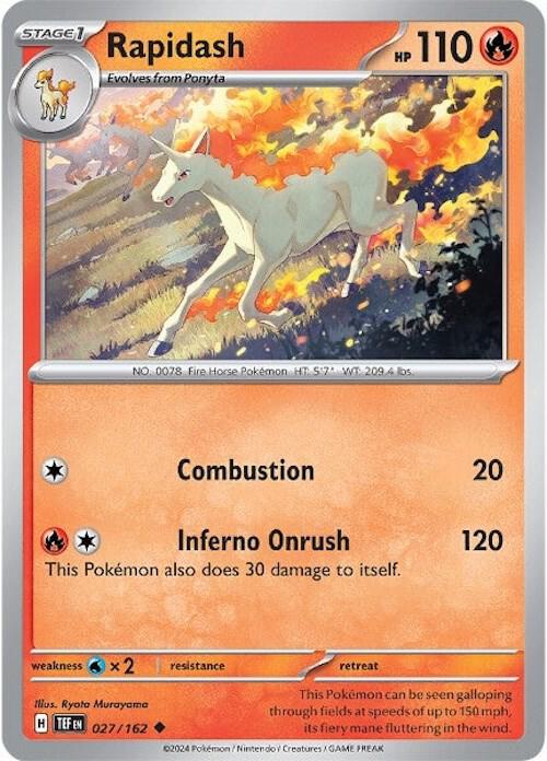 Rapidash - 027/162 - Uncommon (Español Reverse Holo NM)