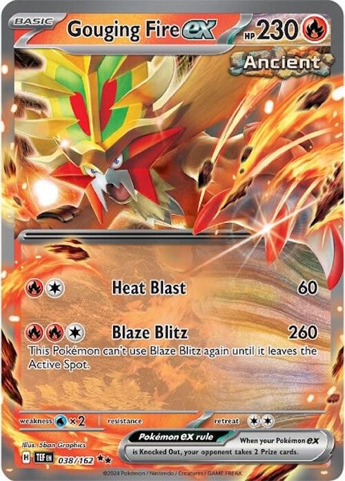 Gouging Fire ex - 038/162 - Double Rare (Inglés Foil NM)
