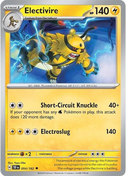 Electivire - 054/162 - Uncommon (Español Reverse Holo NM)