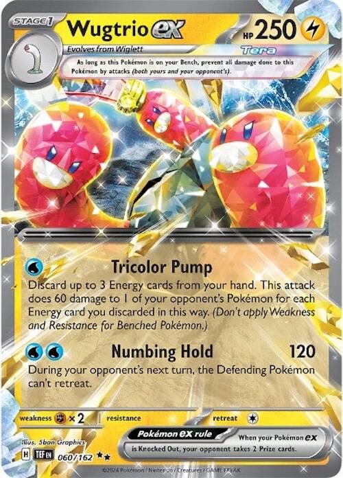 Wugtrio ex - 060/162 - Double Rare (Español Foil NM)