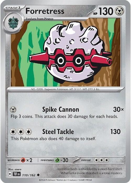Forretress - 110/162 - Uncommon (Inglés Reverse Holo NM)