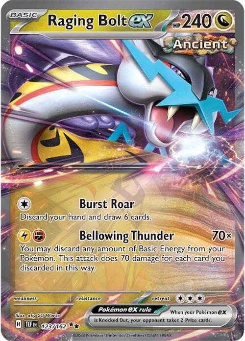 Raging Bolt ex - 123/162 - Double Rare (Inglés Foil NM)