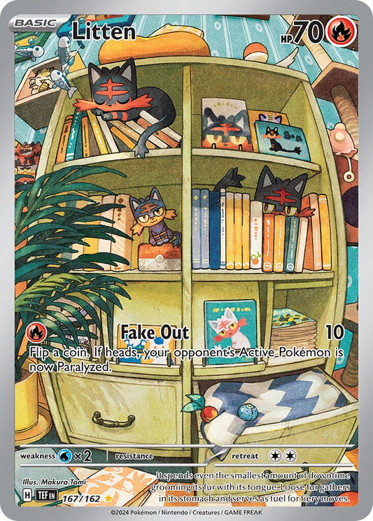 Litten - 167/162 - Illustration Rare (Inglés Foil NM)