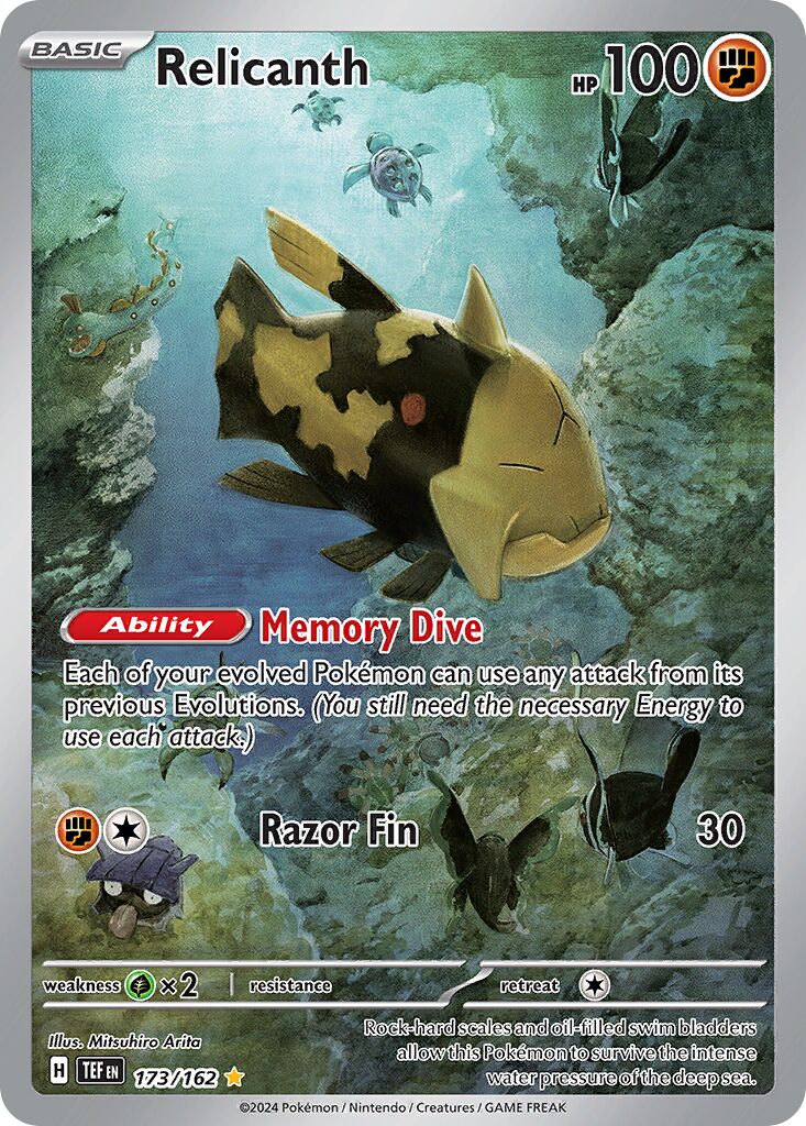 Relicanth - 173/162 - Illustration Rare (Inglés Foil NM)