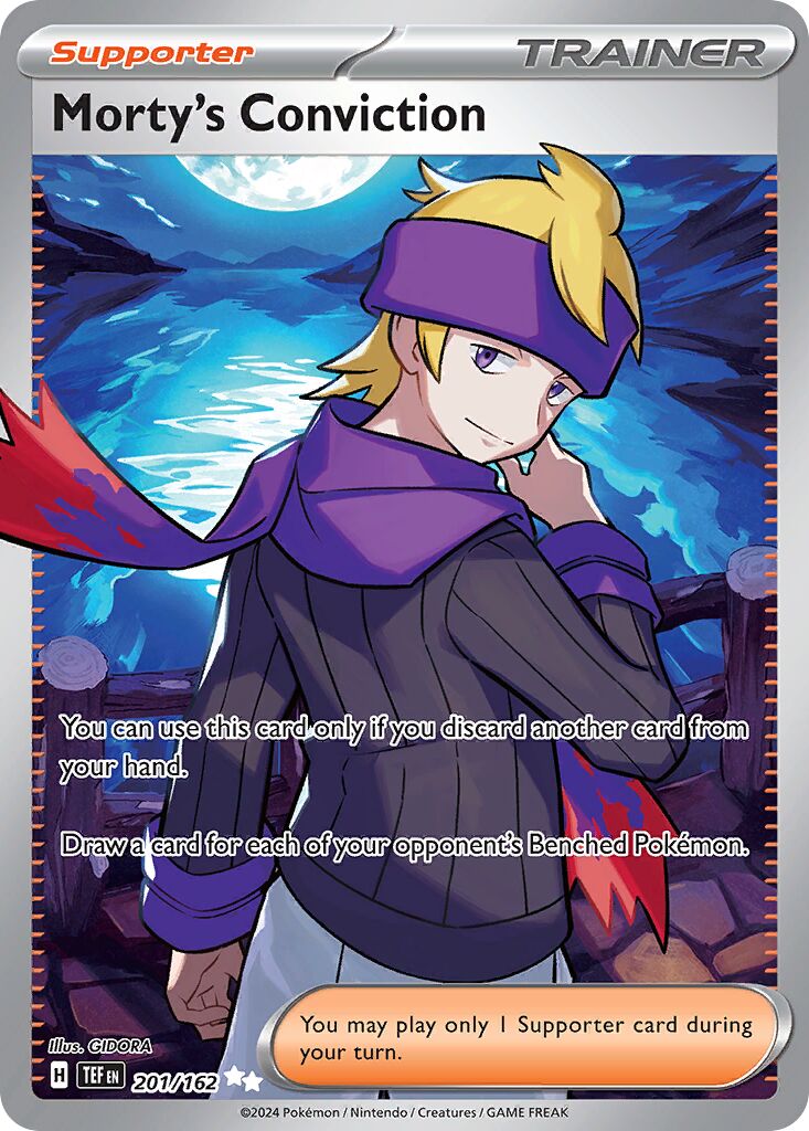 Morty's Conviction - 201/162 - Ultra Rare (Español Foil NM)