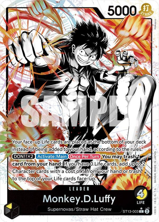 Monkey.D.Luffy (003) (Parallel) - ST13-003 - Leader Foil (Inglés Foil NM)