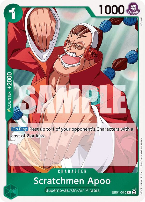 Scratchmen Apoo - EB01-015 - Rare Foil (Inglés Foil NM)