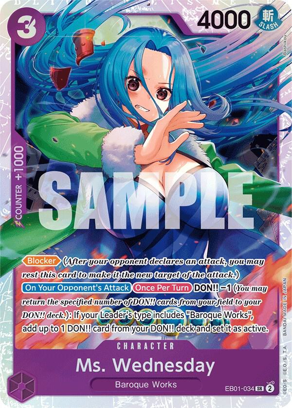 Ms. Wednesday - EB01-034 - Super Rare Foil (Inglés Foil NM)