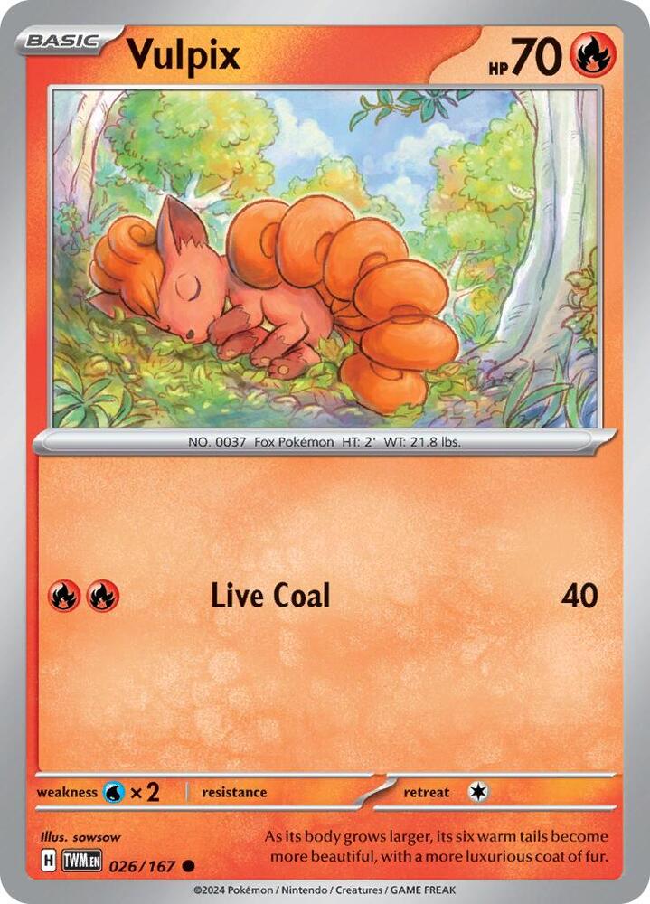 Vulpix - 026/167 - Common (Inglés NM)