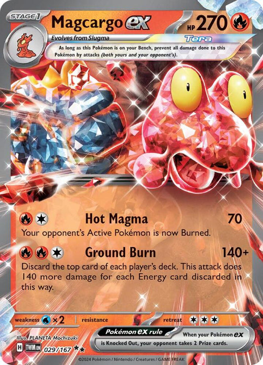 Magcargo ex - 029/167 - Double Rare (Español Foil NM)