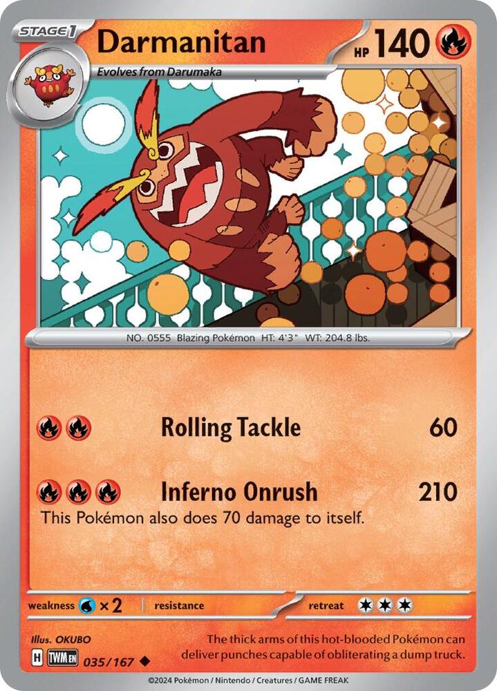 Darmanitan - 035/167 - Uncommon (Español Reverse Holo NM)