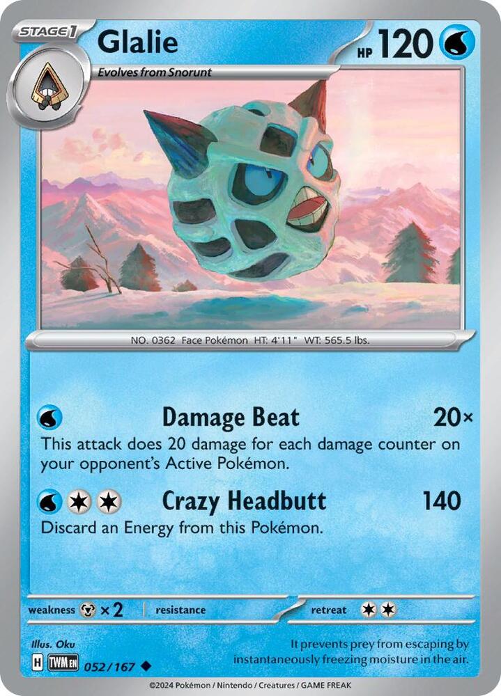 Glalie - 052/167 - Uncommon (Español NM)