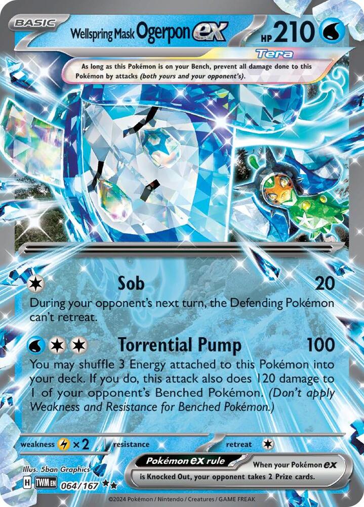 Wellspring Mask Ogerpon ex - 064/167 - Double Rare (Inglés Foil NM)