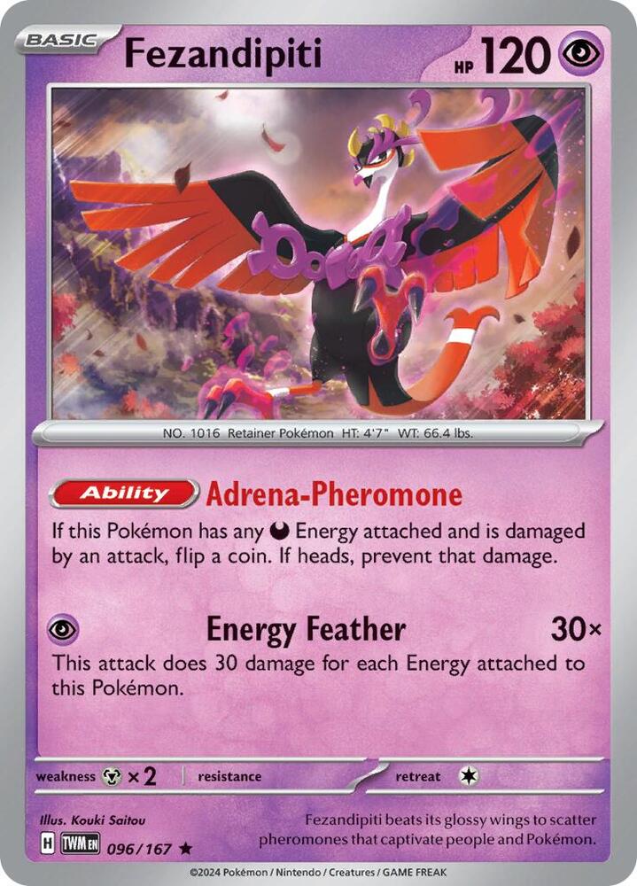 Fezandipiti - 096/167 - Rare (Inglés Reverse Holo NM)