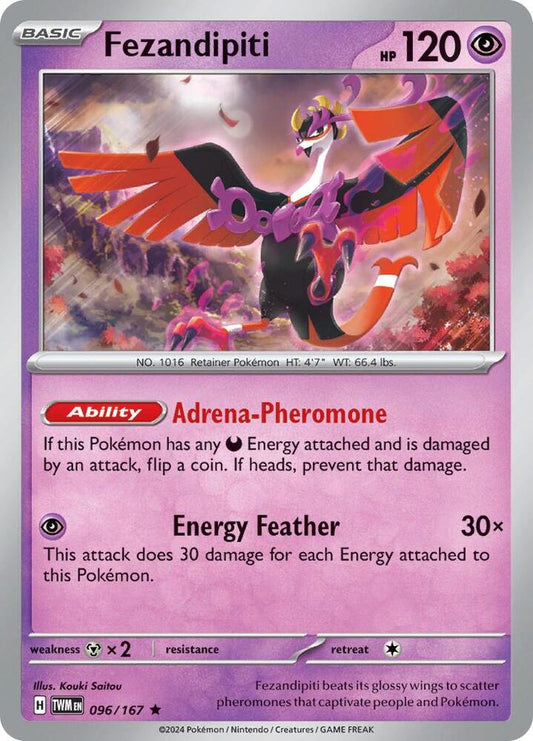 Fezandipiti - 096/167 - Rare (Inglés Reverse Holo NM)