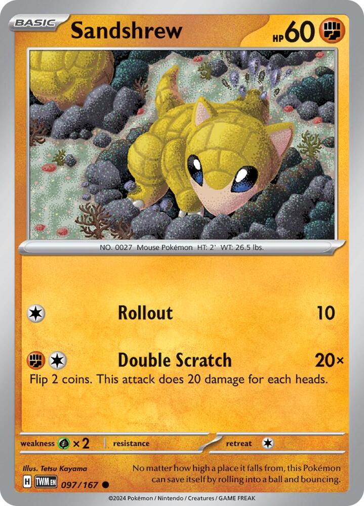 Sandshrew - 097/167 - Common (Español NM)