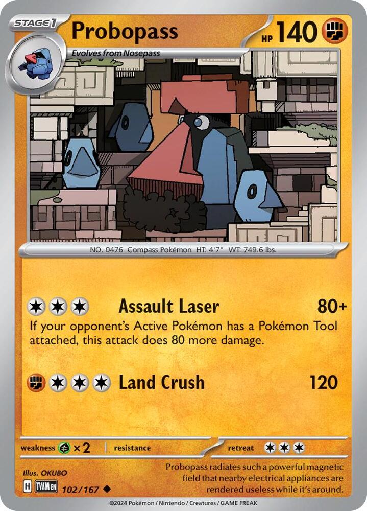 Probopass - 102/167 - Uncommon (Inglés Reverse Holo NM)