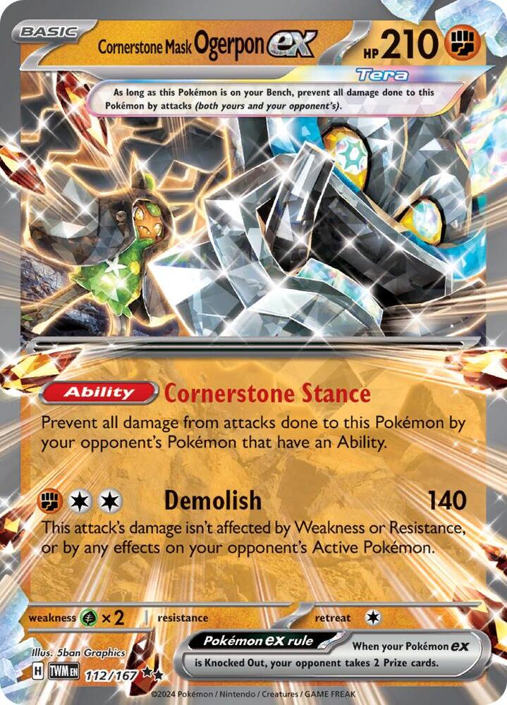 Cornerstone Mask Ogerpon ex - 112/167 - Double Rare (Inglés Foil NM)