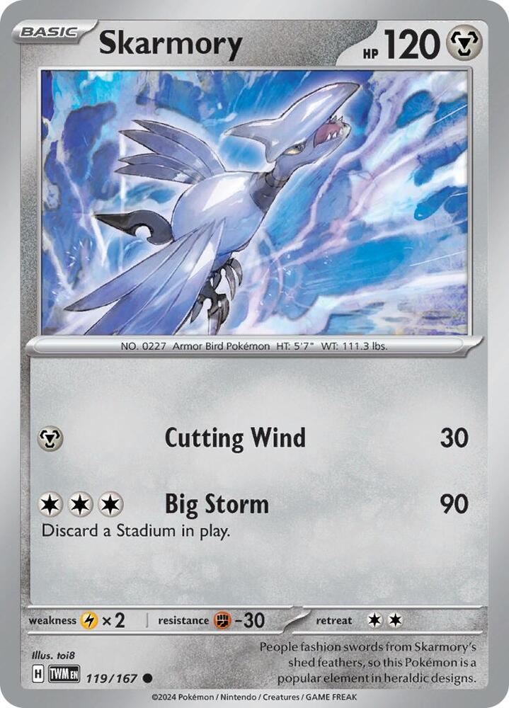 Skarmory - 119/167 - Common (Español NM)