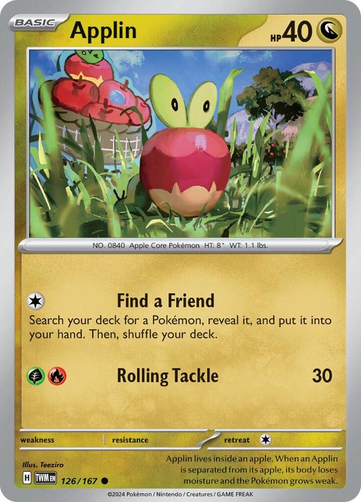 Applin - 126/167 - Common (Inglés Reverse Holo NM)