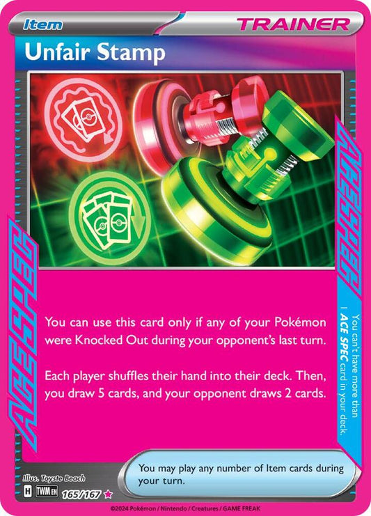Unfair Stamp - 165/167 - ACE SPEC Rare (Inglés Foil NM)