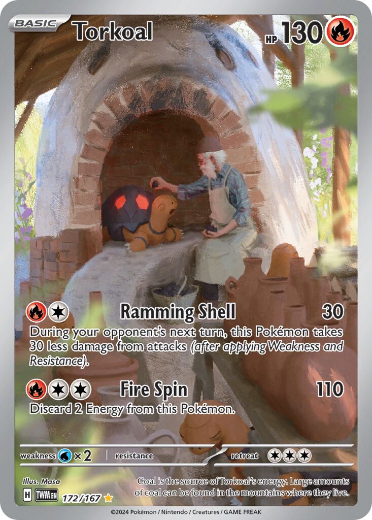 Torkoal - 172/167 - Illustration Rare (Inglés Foil NM)