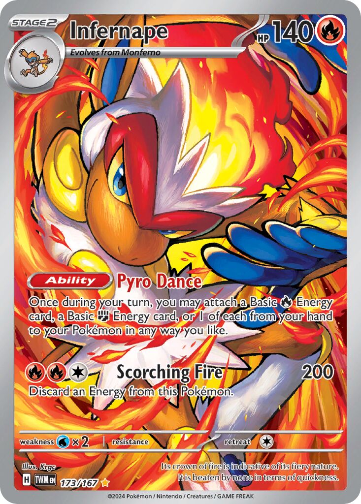 Infernape - 173/167 - Illustration Rare (Inglés Foil NM)