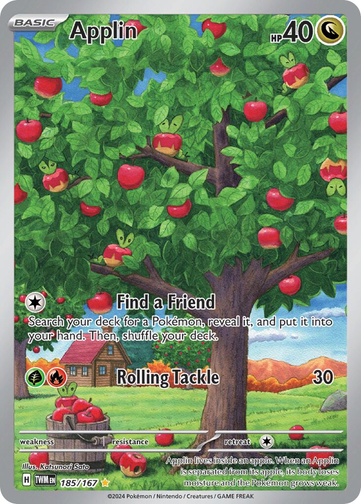Applin - 185/167 - Illustration Rare (Inglés Foil NM)