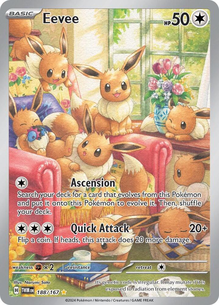 Eevee - 188/167 - Illustration Rare (Inglés Foil NM)