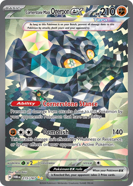 Cornerstone Mask Ogerpon ex - 215/167 - Special Illustration Rare (Inglés Foil NM)