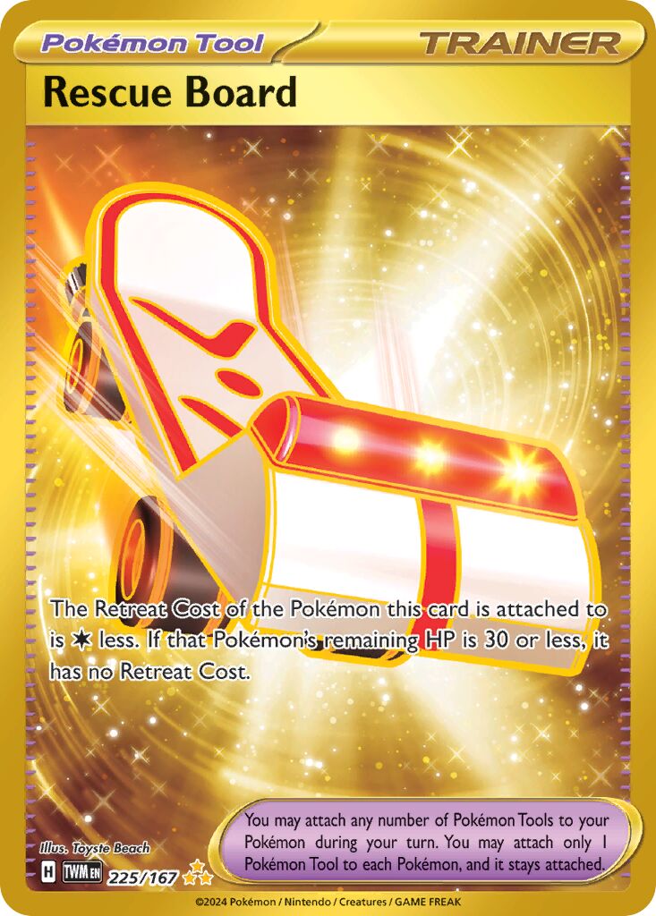 Rescue Board - 225/167 - Hyper Rare (Inglés Foil NM)