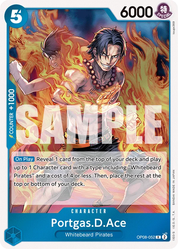 Portgas.D.Ace - OP08-052 - Rare Foil (Inglés Foil NM)