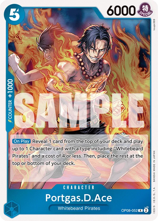 Portgas.D.Ace - OP08-052 - Rare Foil (Inglés Foil NM)